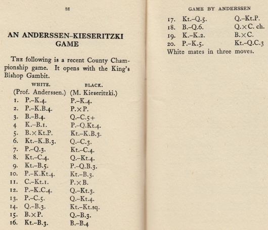 The Original Immortal Chess Game, Anderssen vs Kieseritzky 1851, chess, The Original Immortal Chess Game, Anderssen vs Kieseritzky 1851, By Kings  Hunt