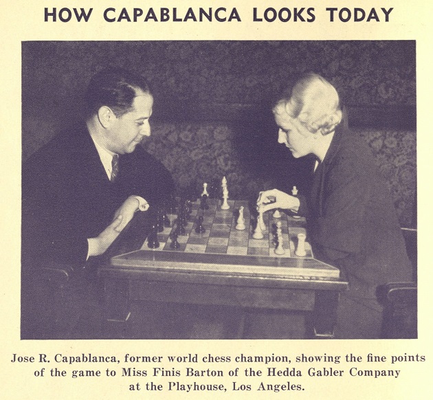 SAMUEL RESHEVSKY Defeats Jose Capablanca Cuban CHESS Grandmaster