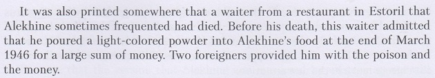 Alekhine's death – an unresolved mystery?