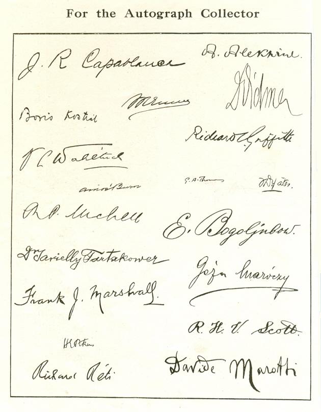 Chess Autographs by Edward Winter