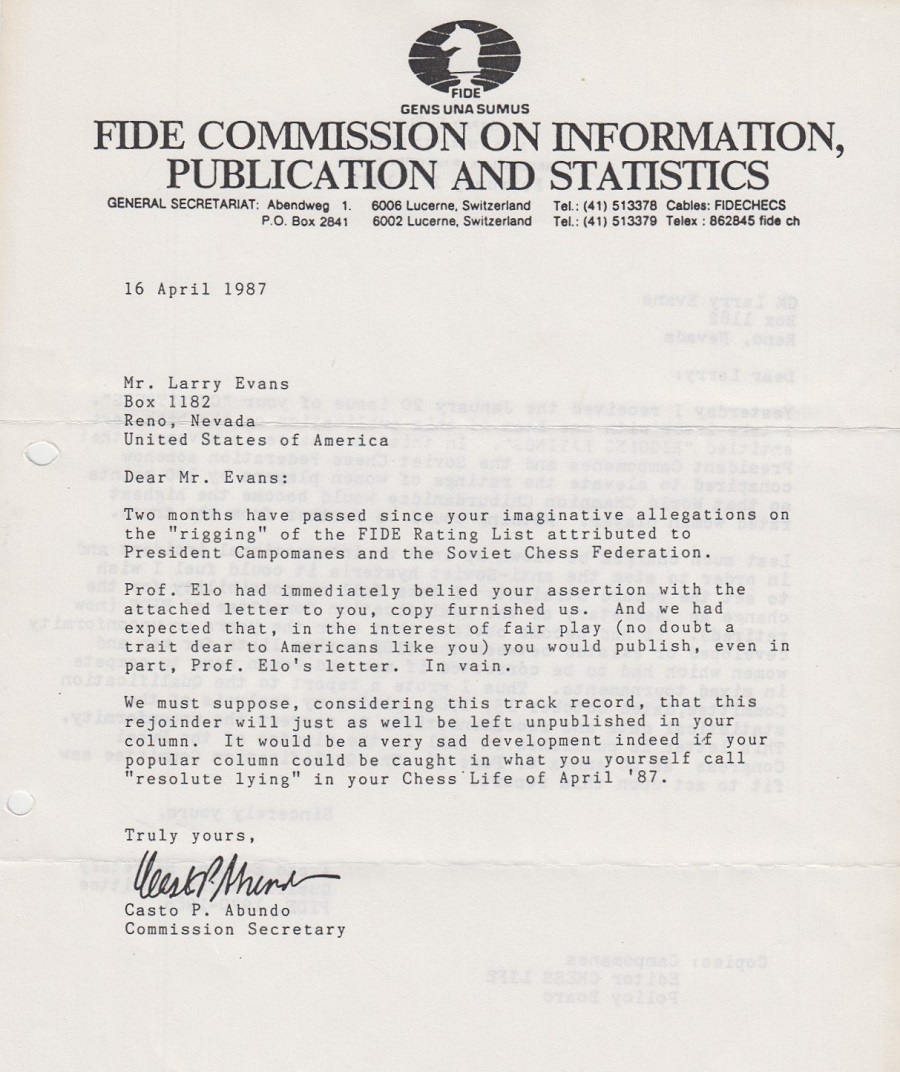 USCF International Rating List – June 1, 1967
