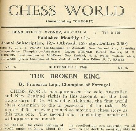 Alexander Alekhine mysterious death - Secret services and chess