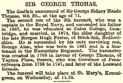 sir
        george thomas