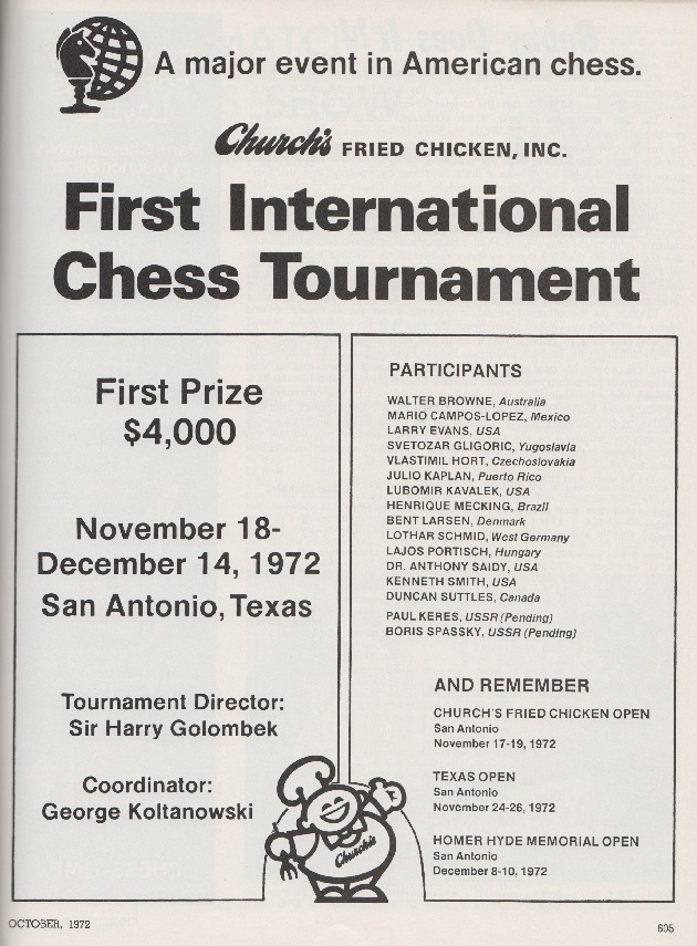 Hi-Q Facs 1974 Chess Poster Boris Spassky v. Robert Byrne in