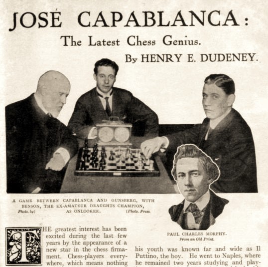 Capablanca in 1921 World Match vs. Lasker #AllThingsChess