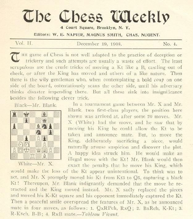 CHAPTER 4 OTHER FORKS/DOUBLE ATTACKS Diagram 124 - White wins a Rook or  Knight in 2 moves.