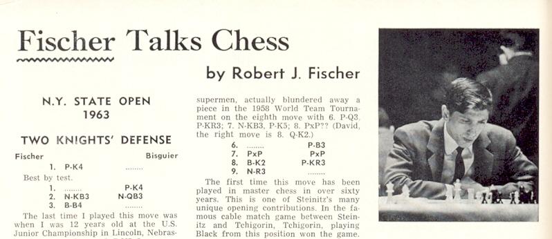 Bobby Fischer's Top Games: Fischer vs Henrique Mecking 