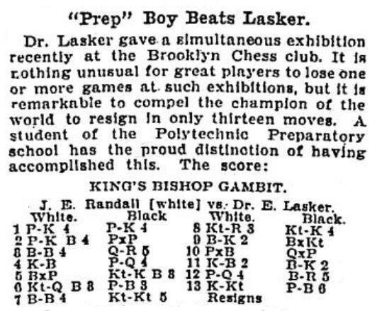 Article] Paris 1900 - Emanuel Lasker's Finest Hour : r/chess