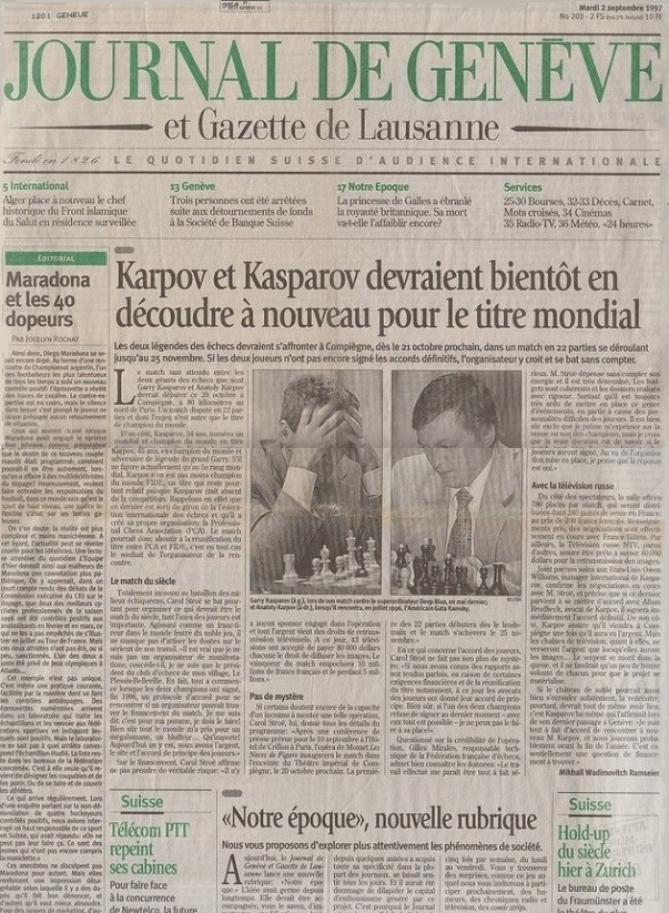 Karpov at the Tour de France - News - ChessAnyTime