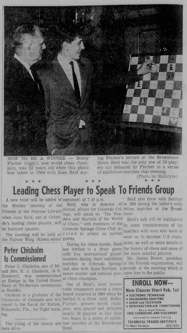 Articles about Bobby Fischer by Edward Winter