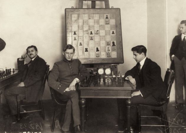 Alekhine' s present to Capablanca for his 50th birthday their