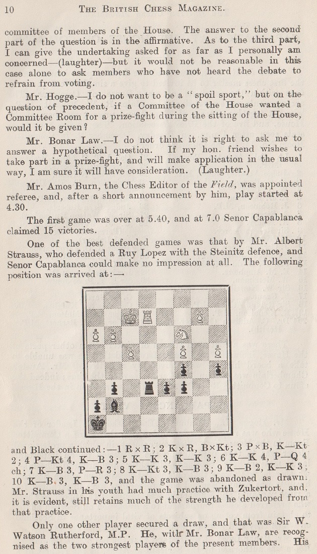 Chess and the House of Commons by Edward Winter